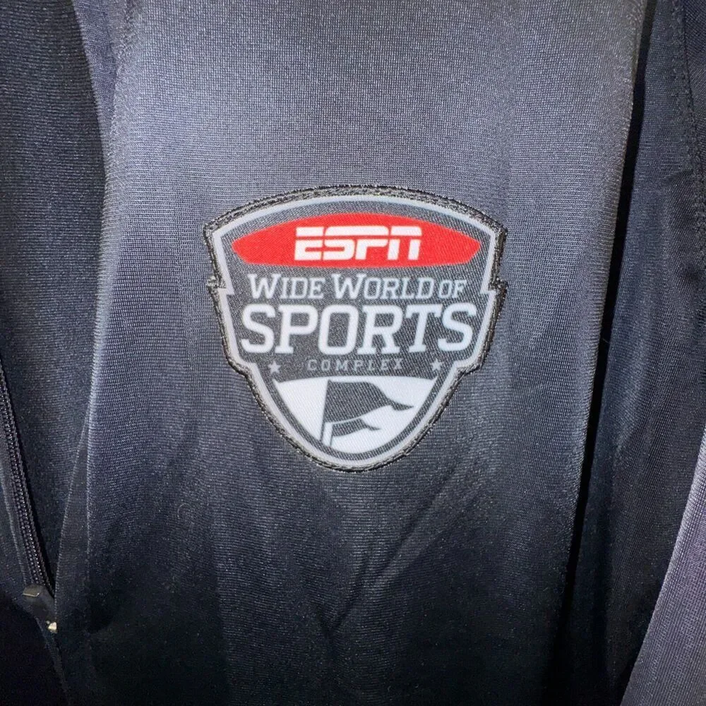 Disney Parks Men's ESPN Wide World Of Sports Track Jacket Black/Gray • Large